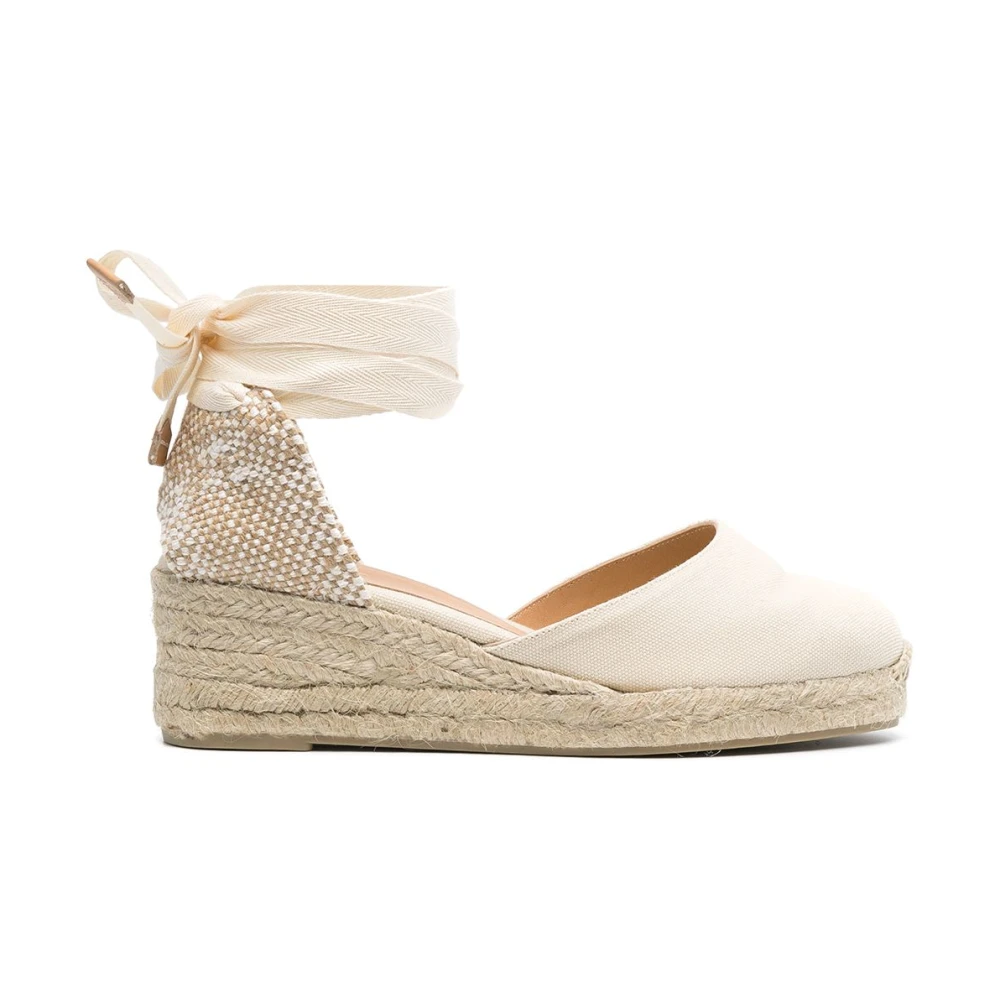 Castañer Women's Beige Mid Wedge Heel - Wedges - 5 Uk - Shoes