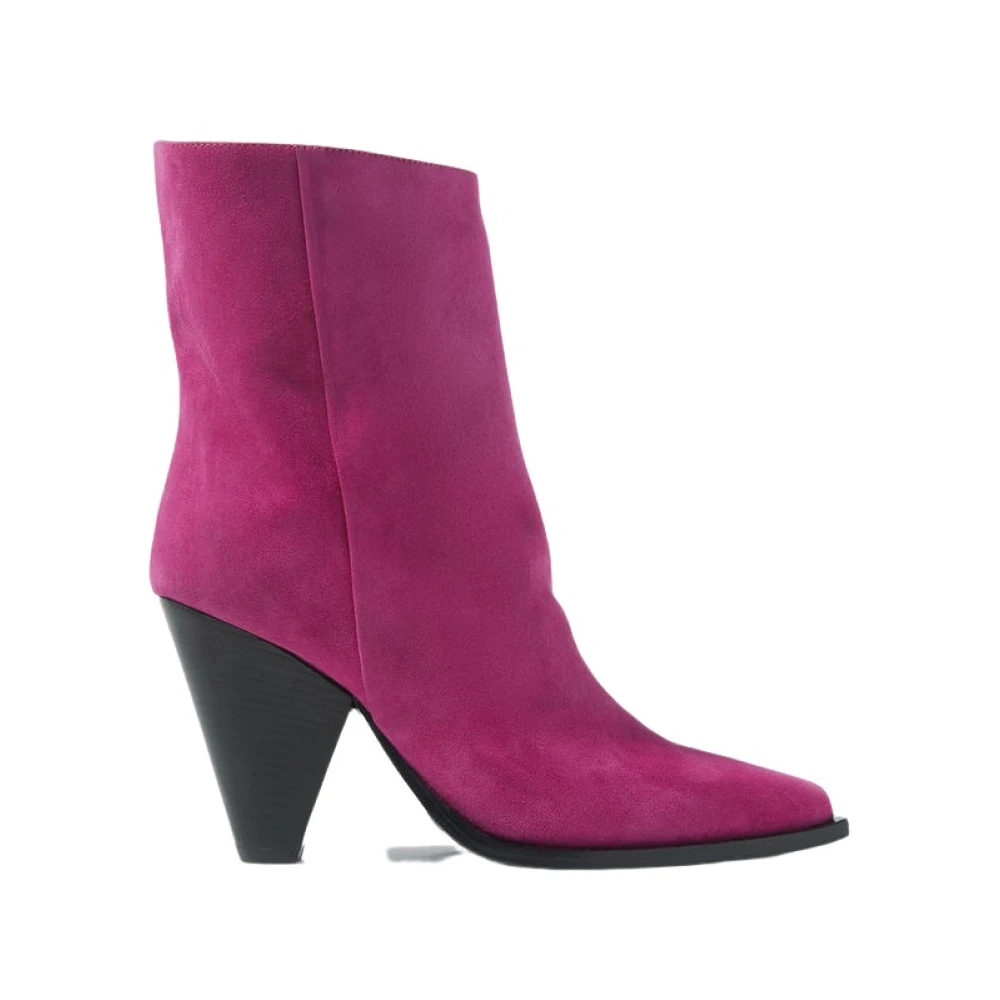 Scarosso Emily Suede Stövlar Pink, Dam