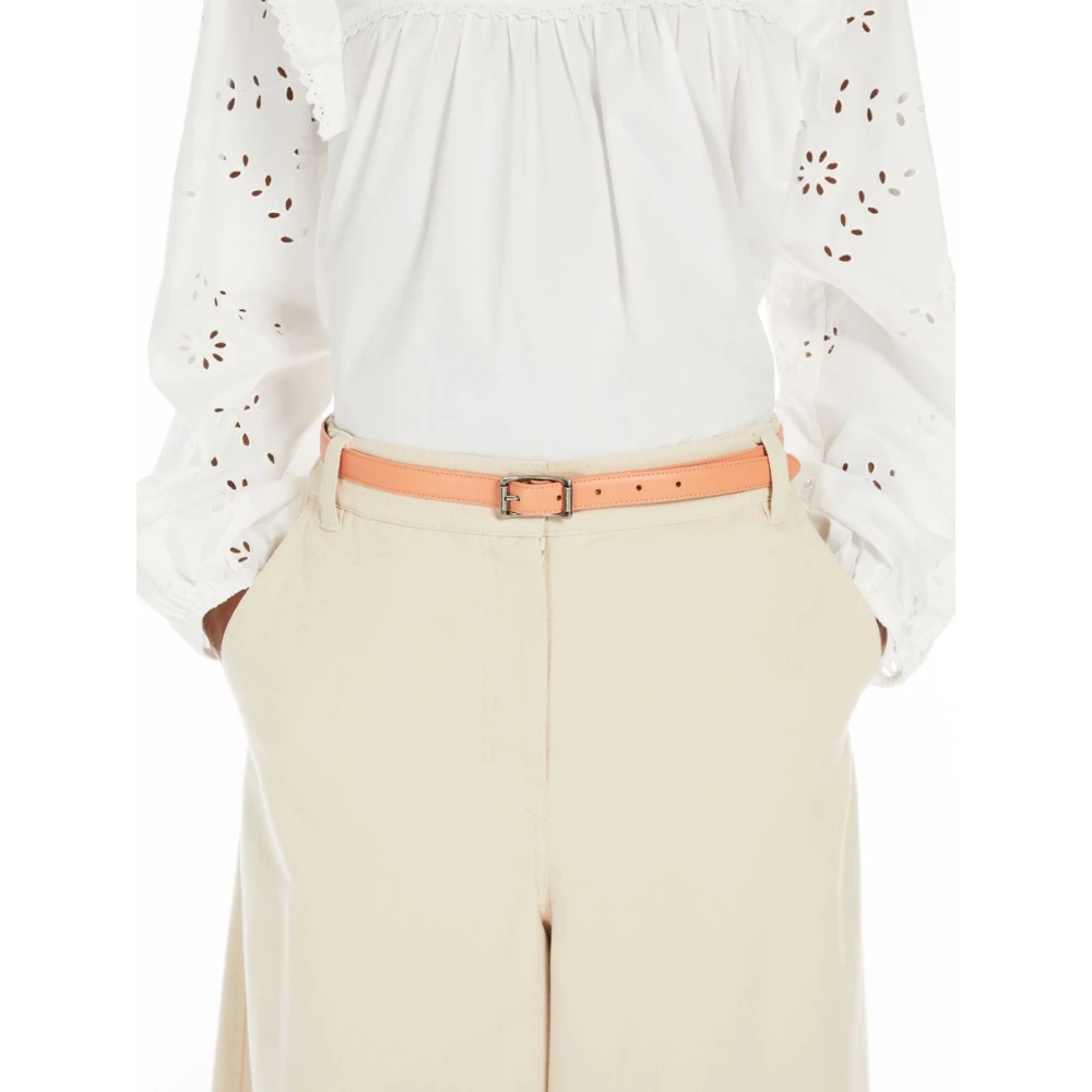 Max Mara Weekend Elegante Leren Riem met Omkeerbaar Ontwerp Pink Dames