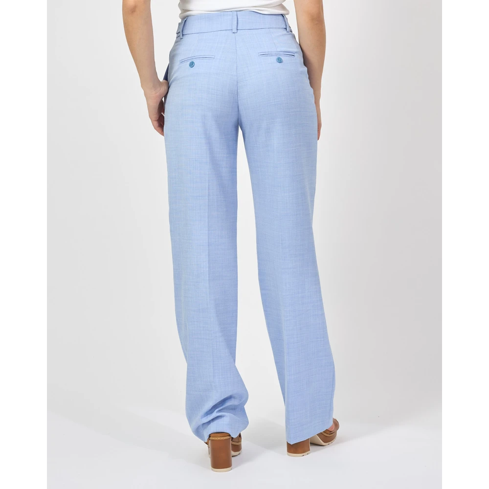 Fracomina Blauwe Straight Leg Broek Blue Dames