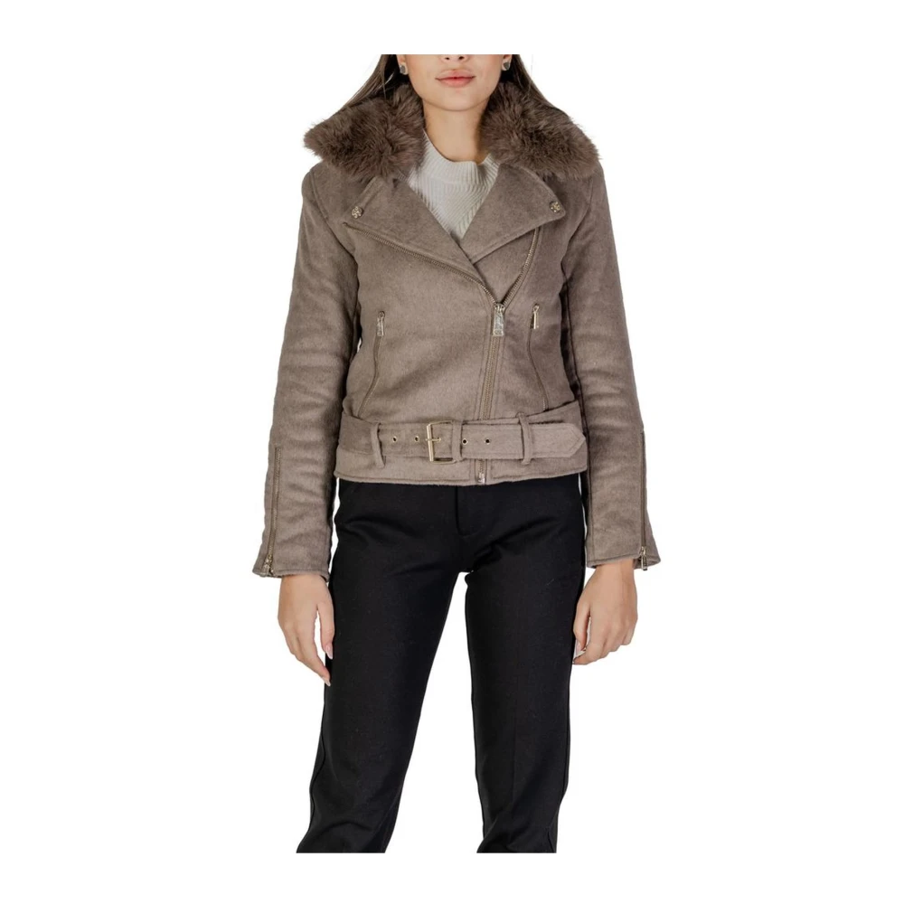 Guess Wolblend Jas & Mantel Collectie Brown Dames