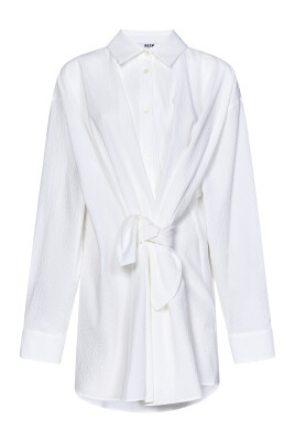 robe-chemisier-blanche-avec-ceinture