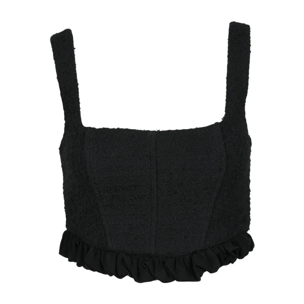 Pinko Stijlvolle Gebreide Top Black Dames