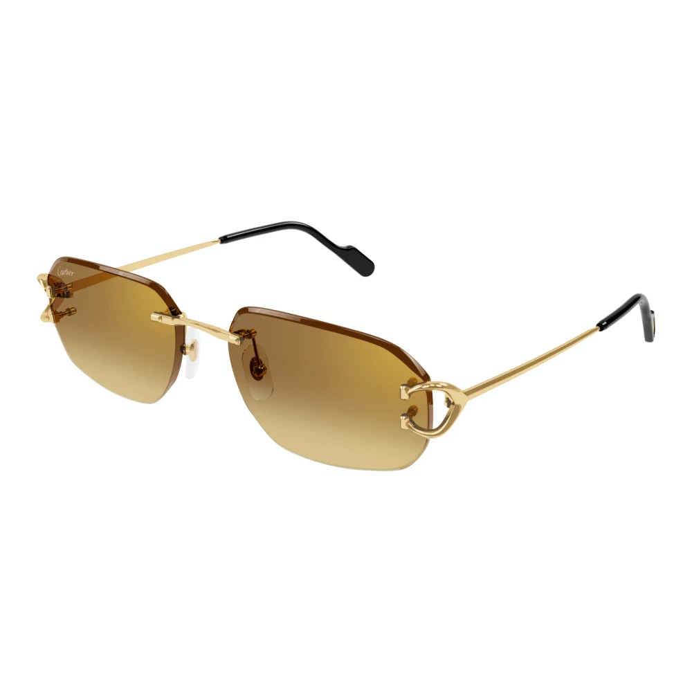 Cartier Men's Yellow C Décor Sunglasses - Sunglasses - 58 Mm - Accessories