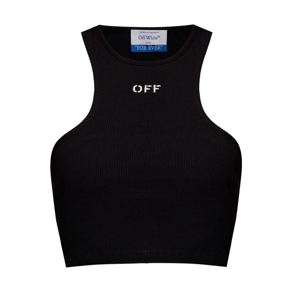 Off White Cropped top Black Dames