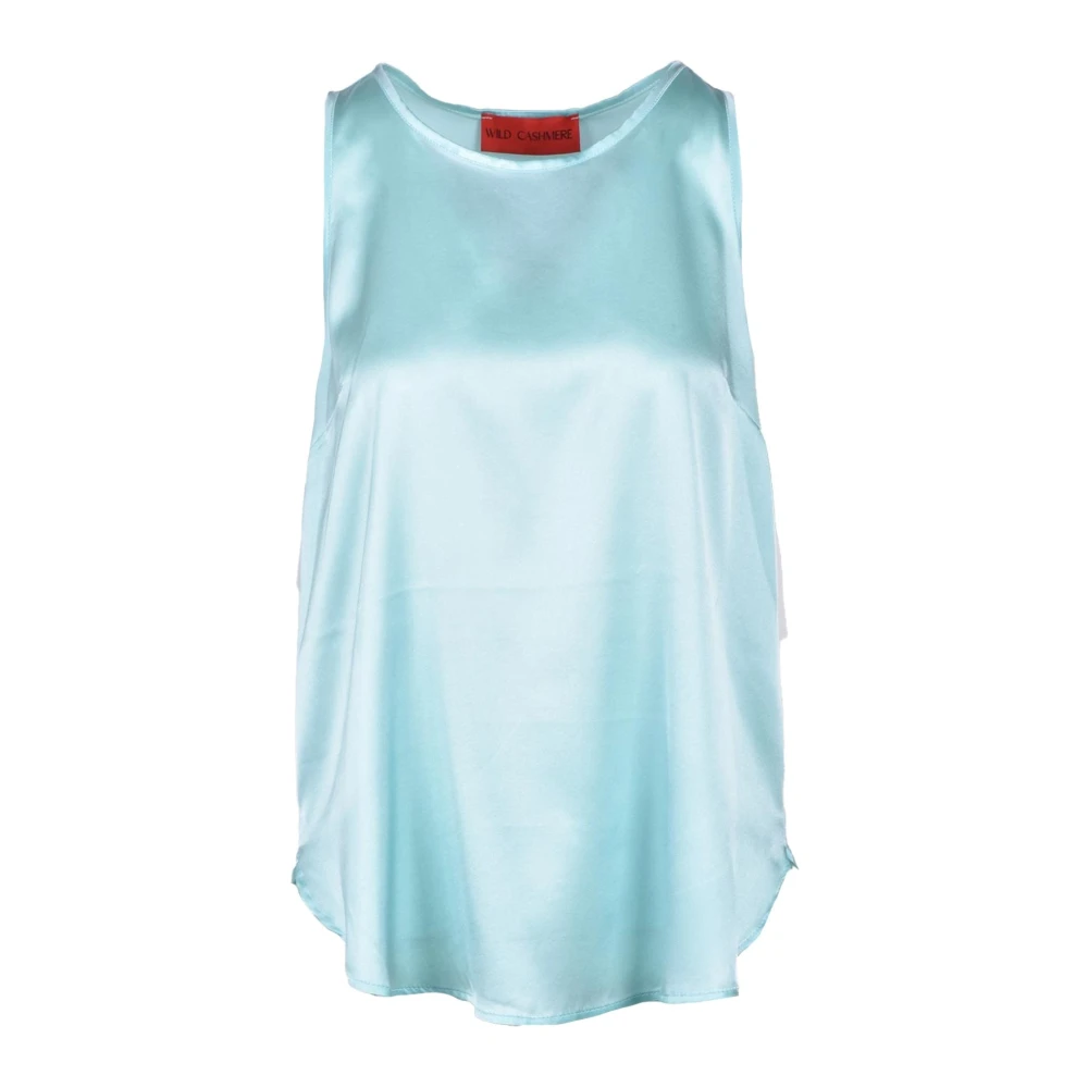 Wild Cashmere Zijde Blend Top Green Dames