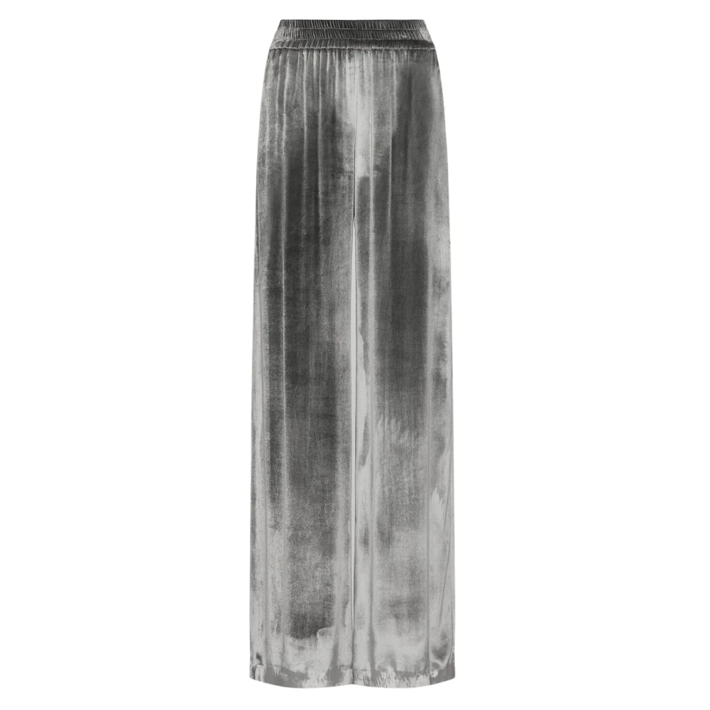 RED Valentino Loszittende Liquid Velvet Broek Gray Dames