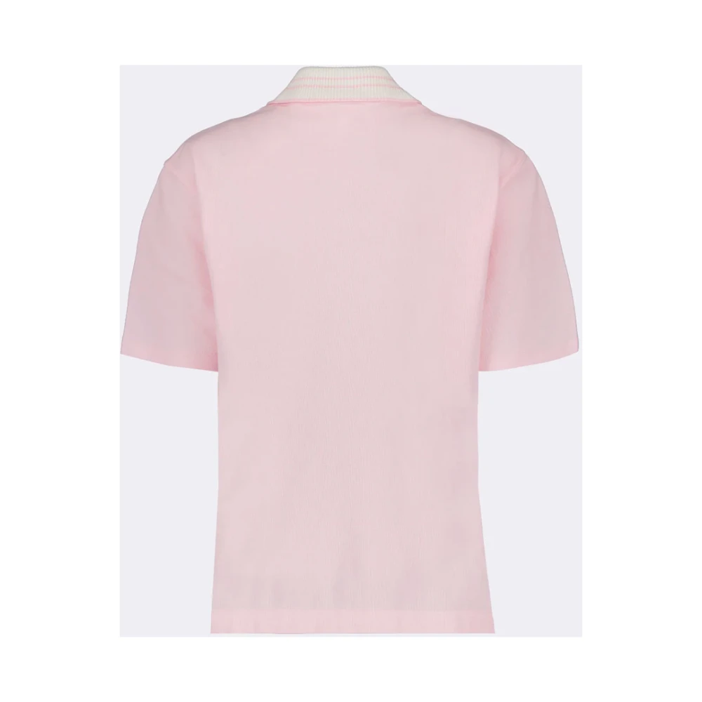 Moncler Relaxed Fit Polo Shirt Pink Heren