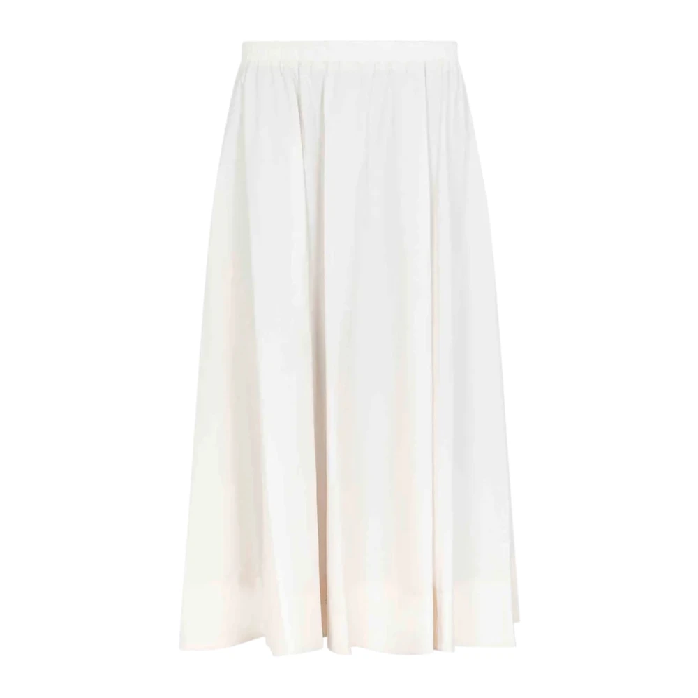 Akep Donna Bianco - Gonna Lunga In Cotone - Skirts - M