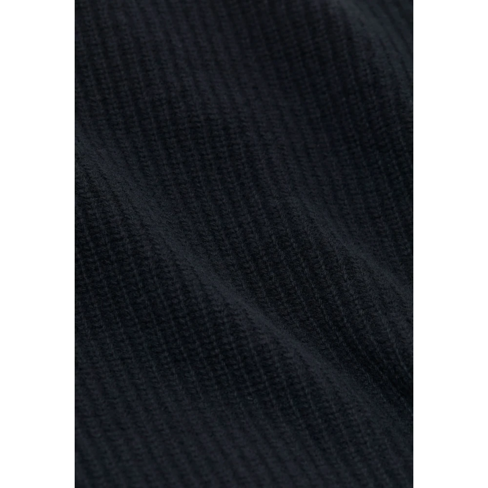 closed Raglan ronde hals geribbelde trui Black Heren