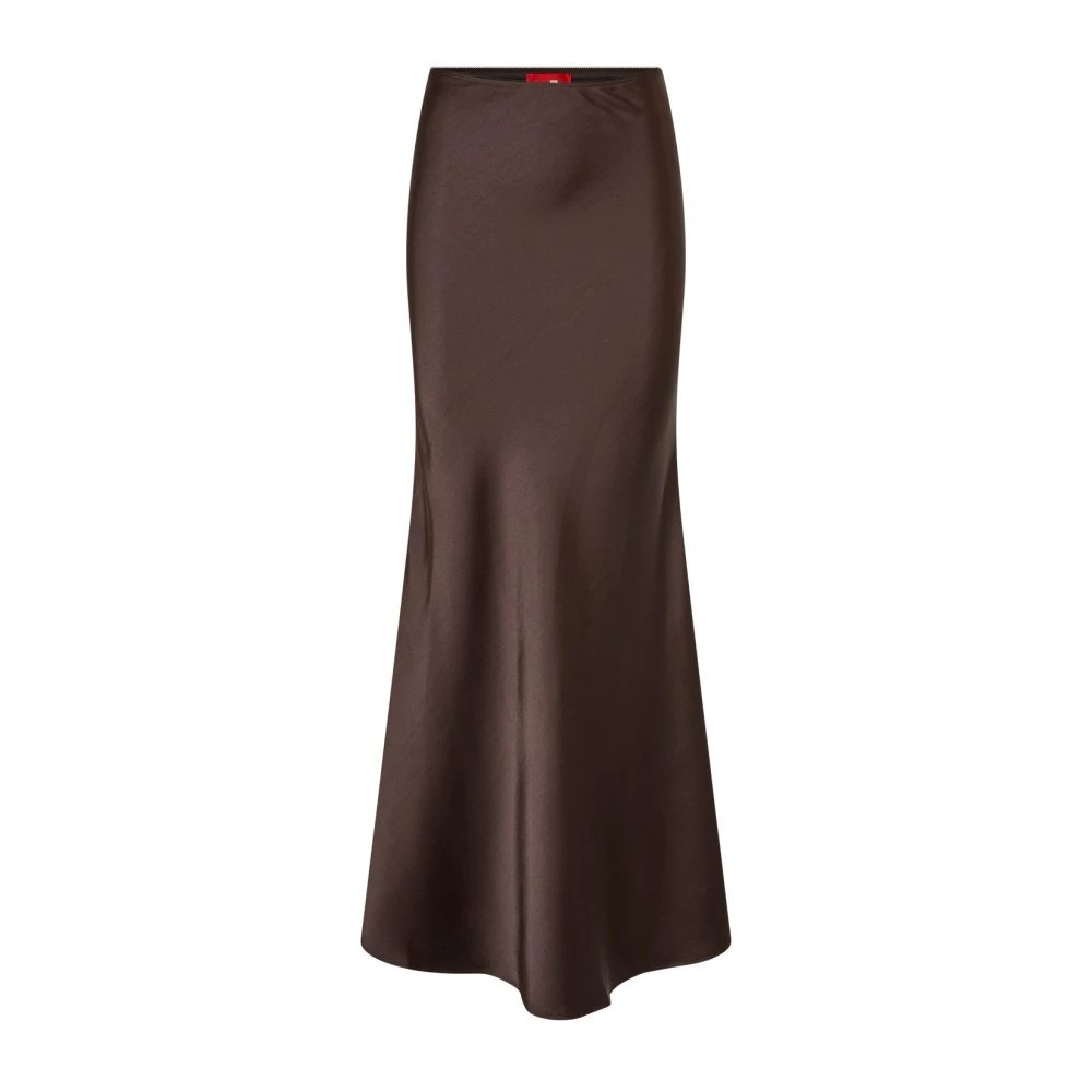 Cras Elegante Zeemeermin Rok in Chocolade Brown Dames
