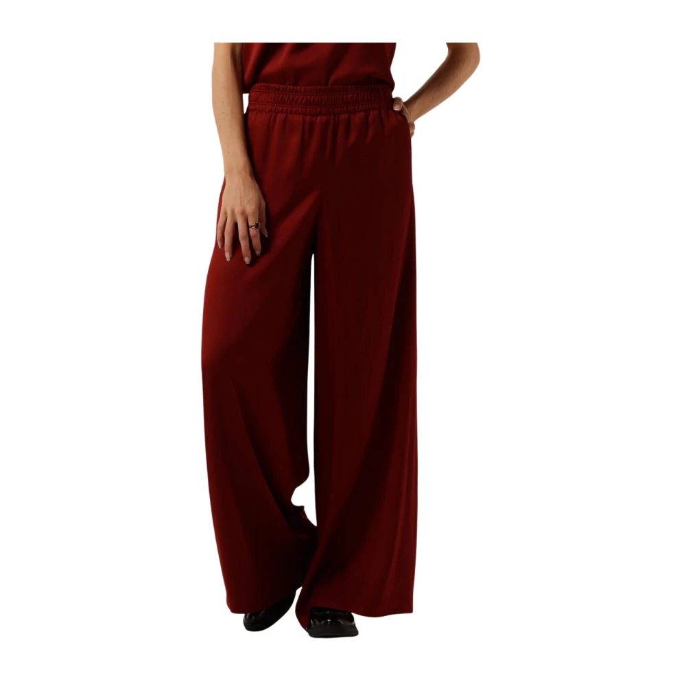 drykorn Rode Wijde Pijp Broek Ceiling Red Dames