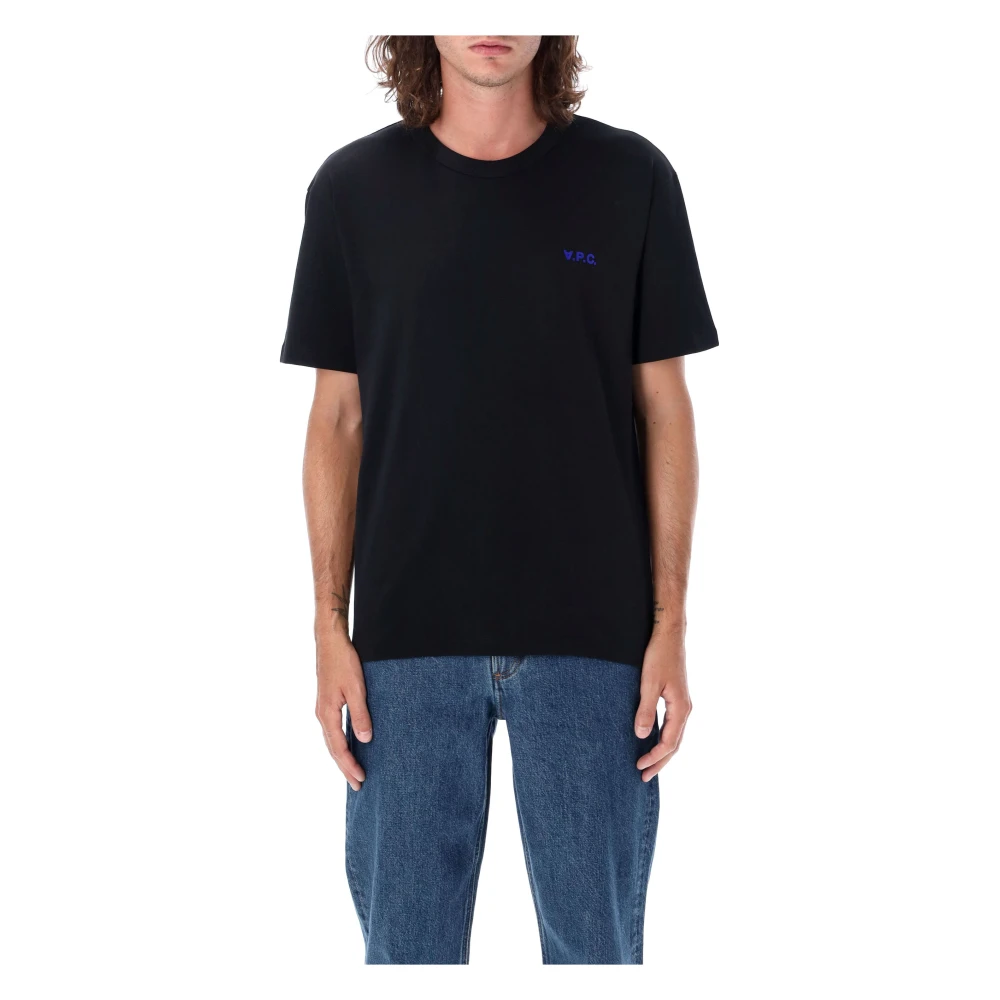 A.p.c. Boxy Petite VPC T-Shirt Zwart + Blauw Black Heren