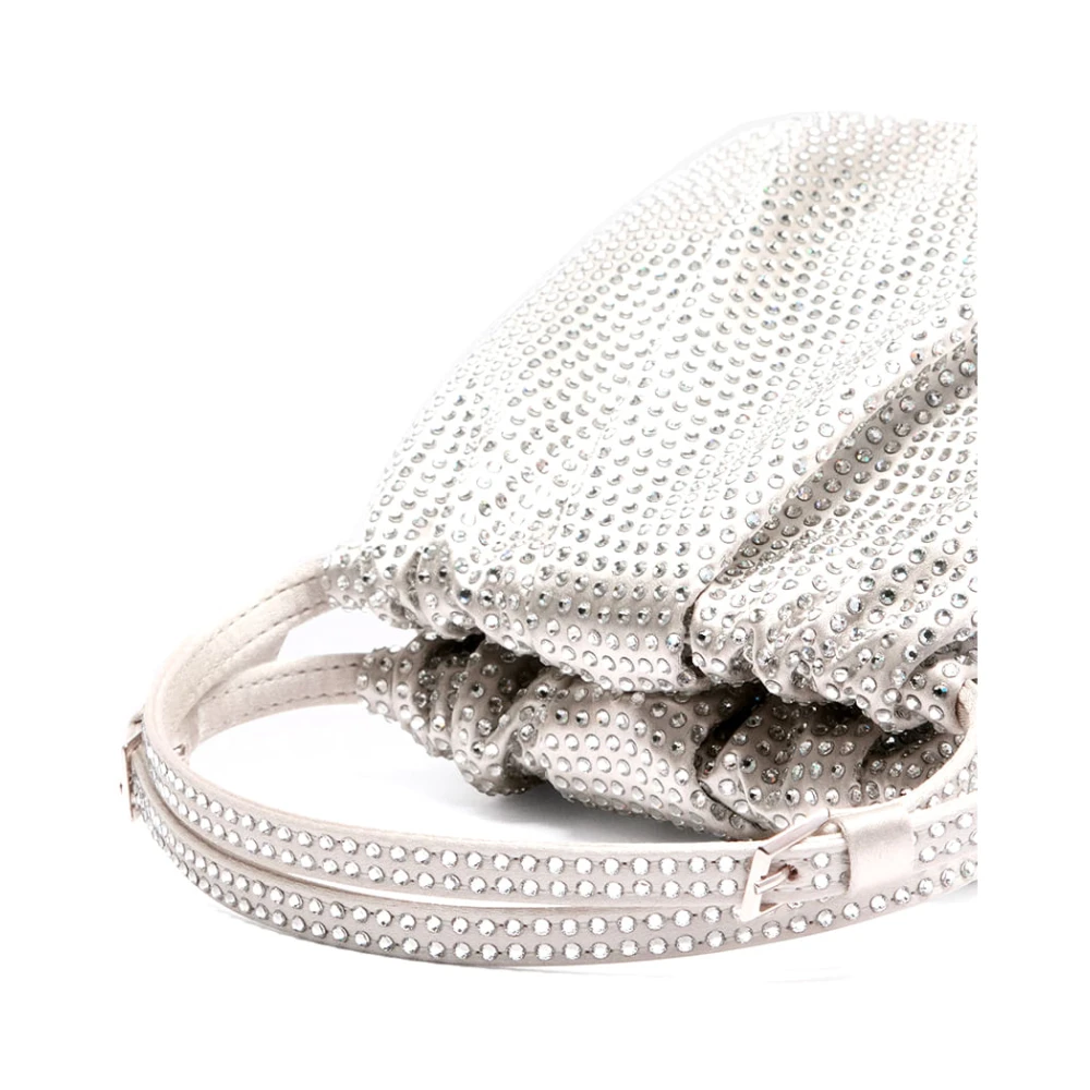 Amina Muaddi Zilveren Tote Bag met VIT-stijl Gray Dames