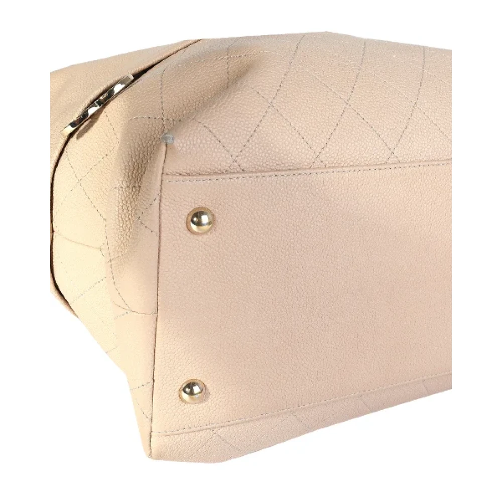 Chanel Vintage Pre-owned Leather chanel-bags Beige Dames