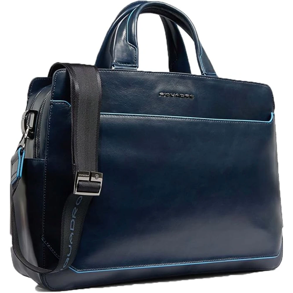 Piquadro Blauwe Zakelijke Tas Blue Unisex
