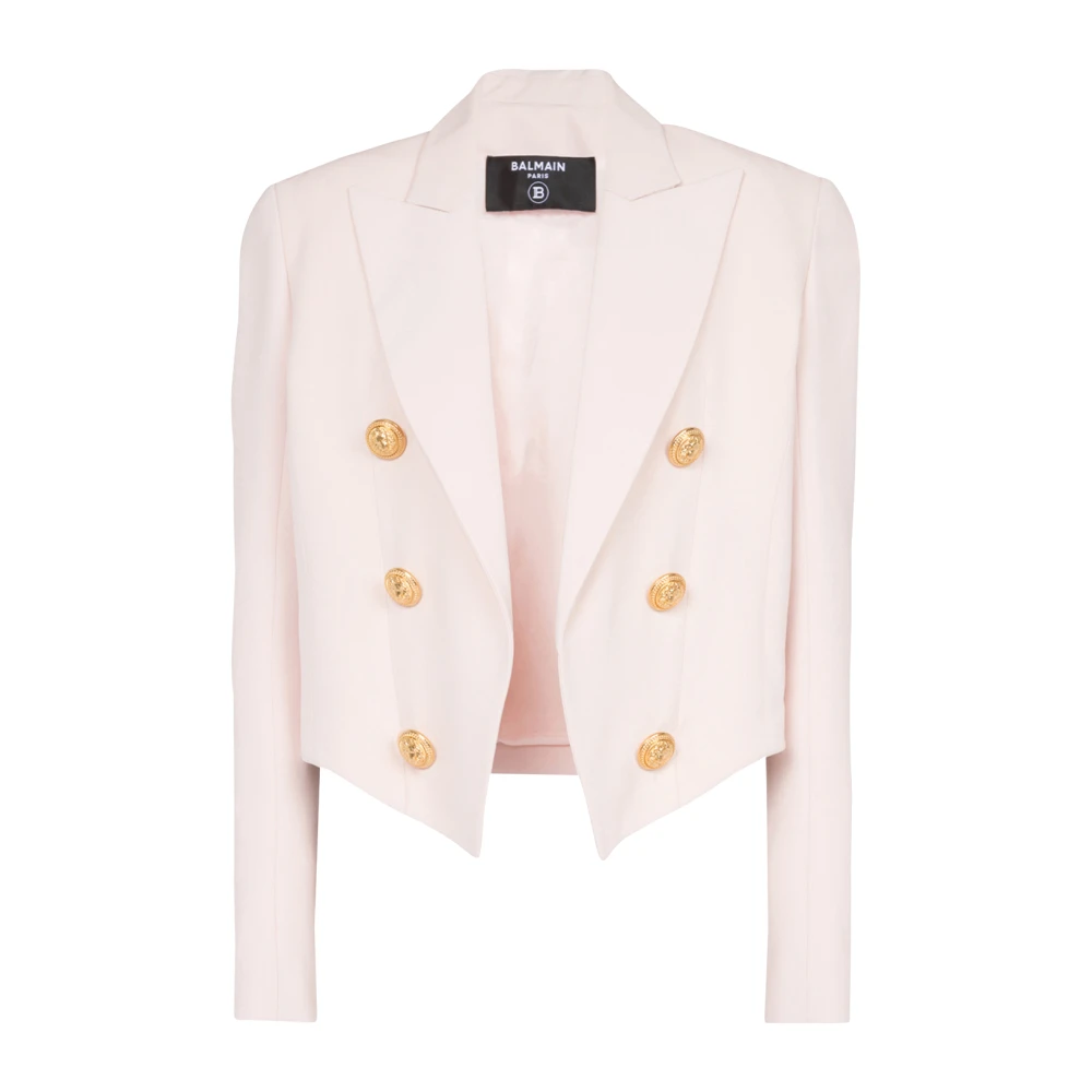 Balmain Crêpe spencer jasje Pink Dames