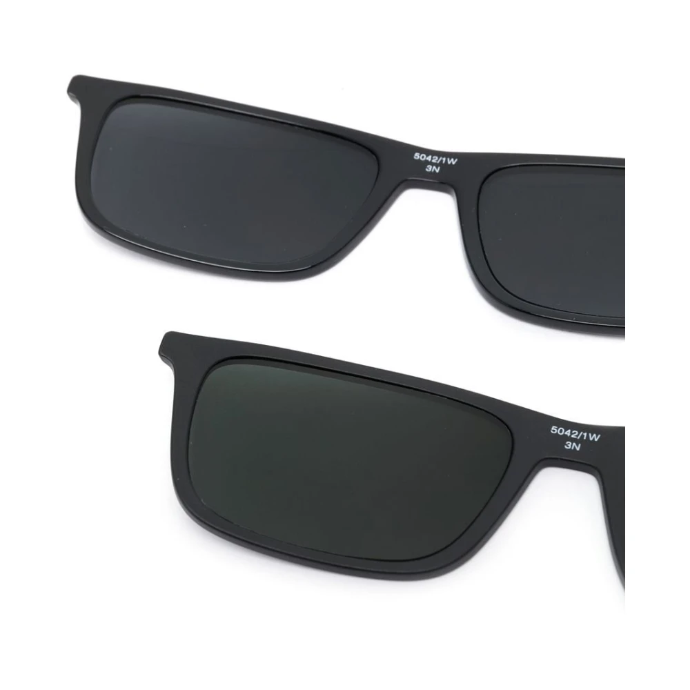 Emporio Armani Zwarte Clip Zonnebril Black Heren