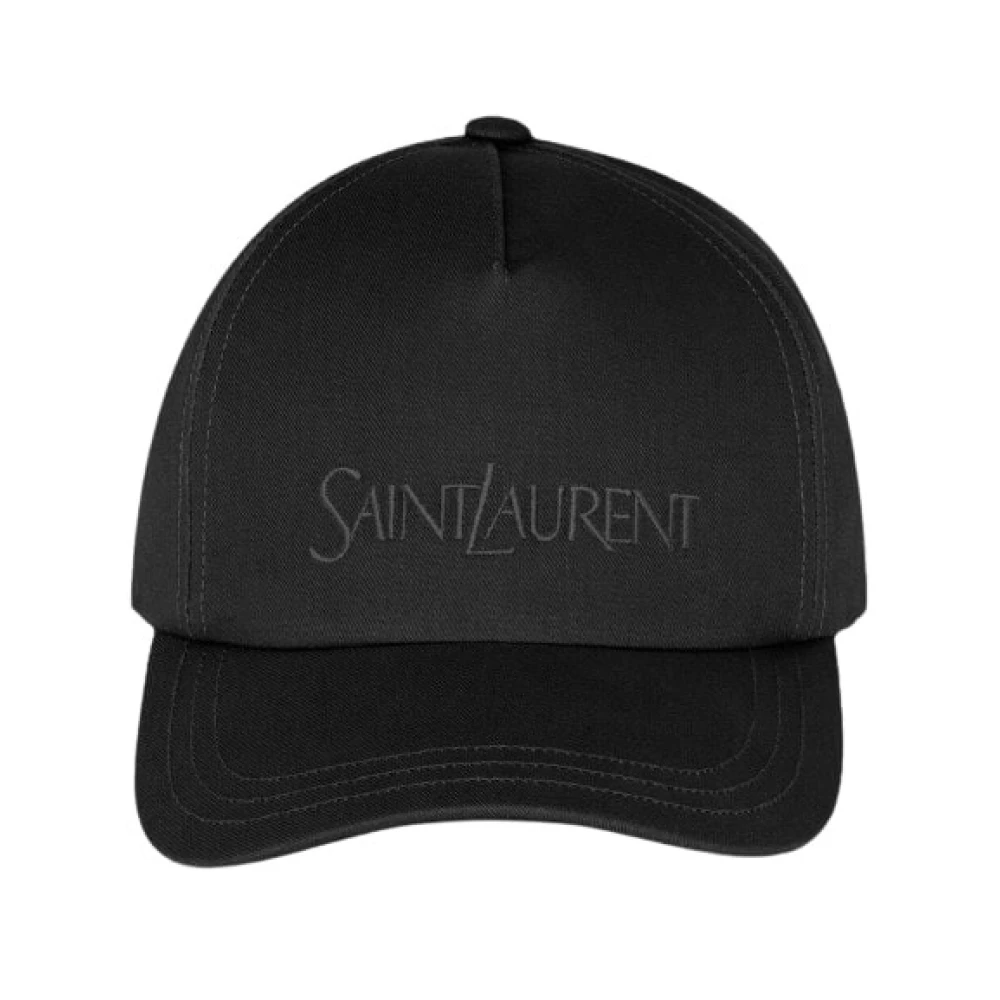 Saint Laurent Geborduurde Logo Pet Black Heren