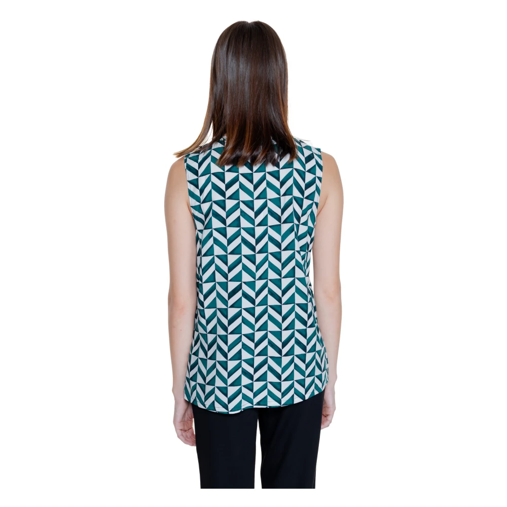 Street One Groene Geometrische Tanktop Dames Lente Zomer Green Dames