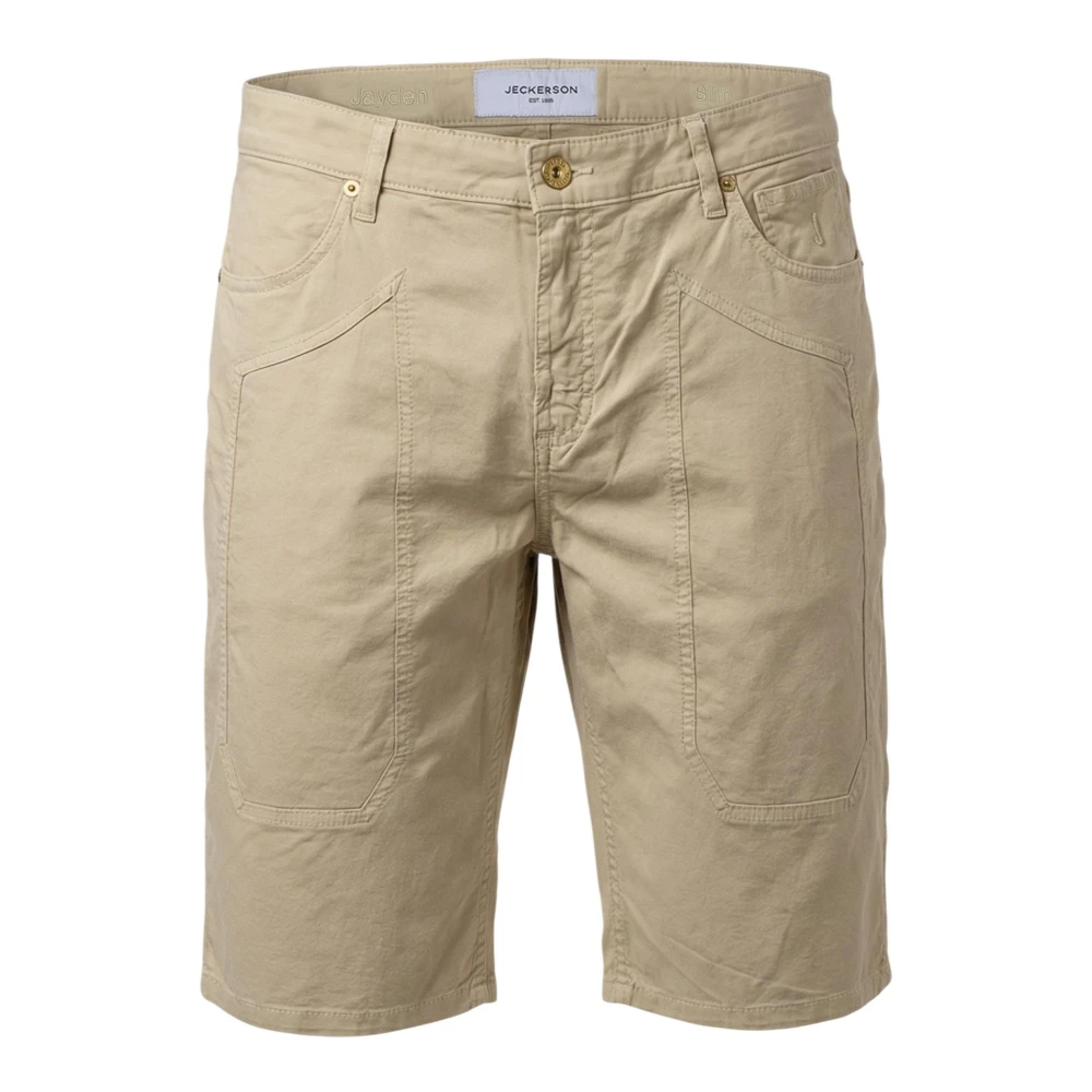 Jeckerson Men's Beige Jayden Bermuda Shorts - Casual Shorts - W30 - Shorts