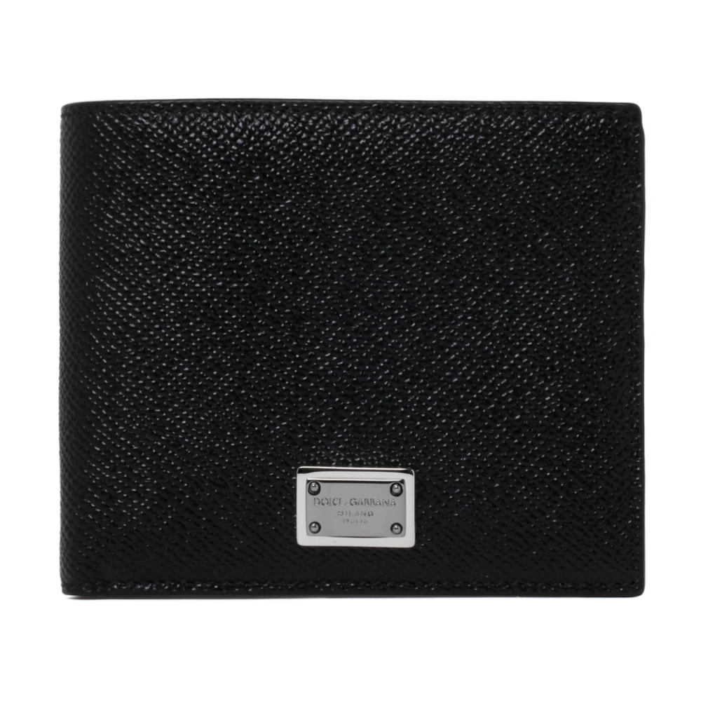 Dolce & Gabbana Black Leather Bi-Fold Wallet - Male - Wallets & Cardholders - Black - One Size - Accessories - Image 4