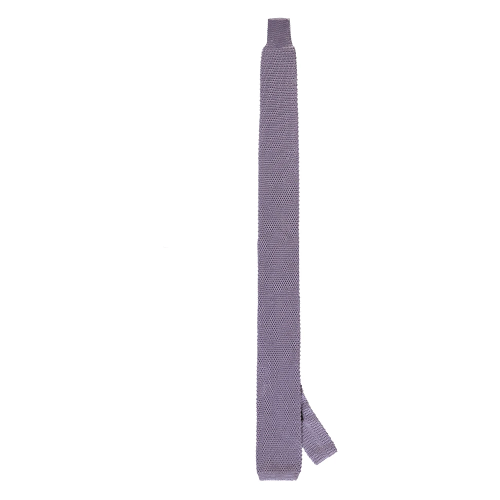 Corneliani Zijden Gebreide Stropdas Purple Heren