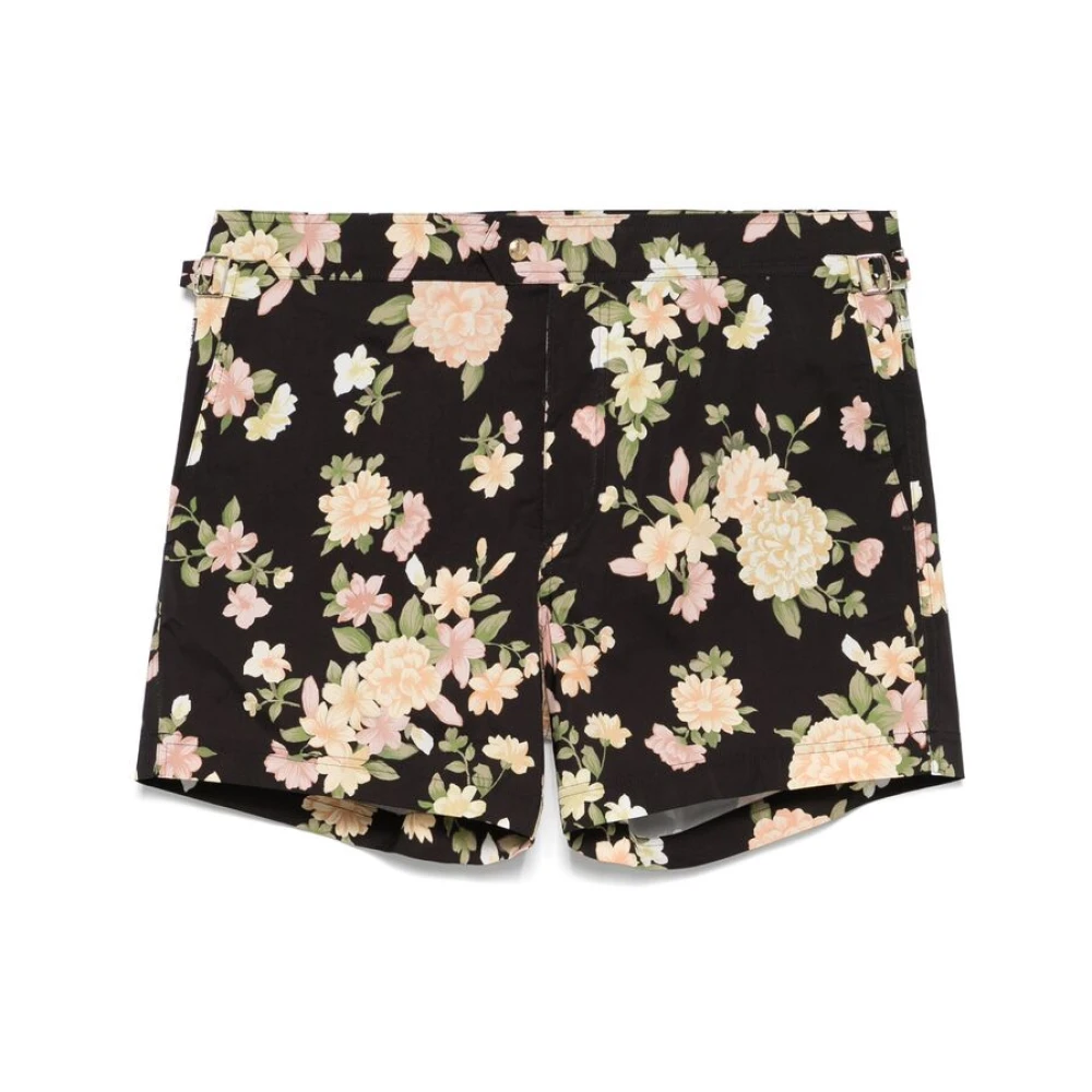 Tom Ford Zwarte strandkleding met verstelbare tailleband Multicolor Heren