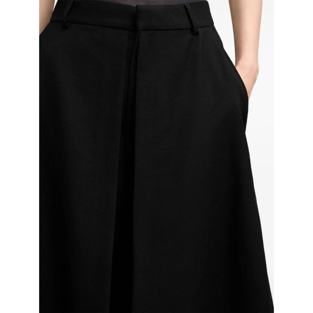 Ami Paris Zwarte Midi-rok Black Dames