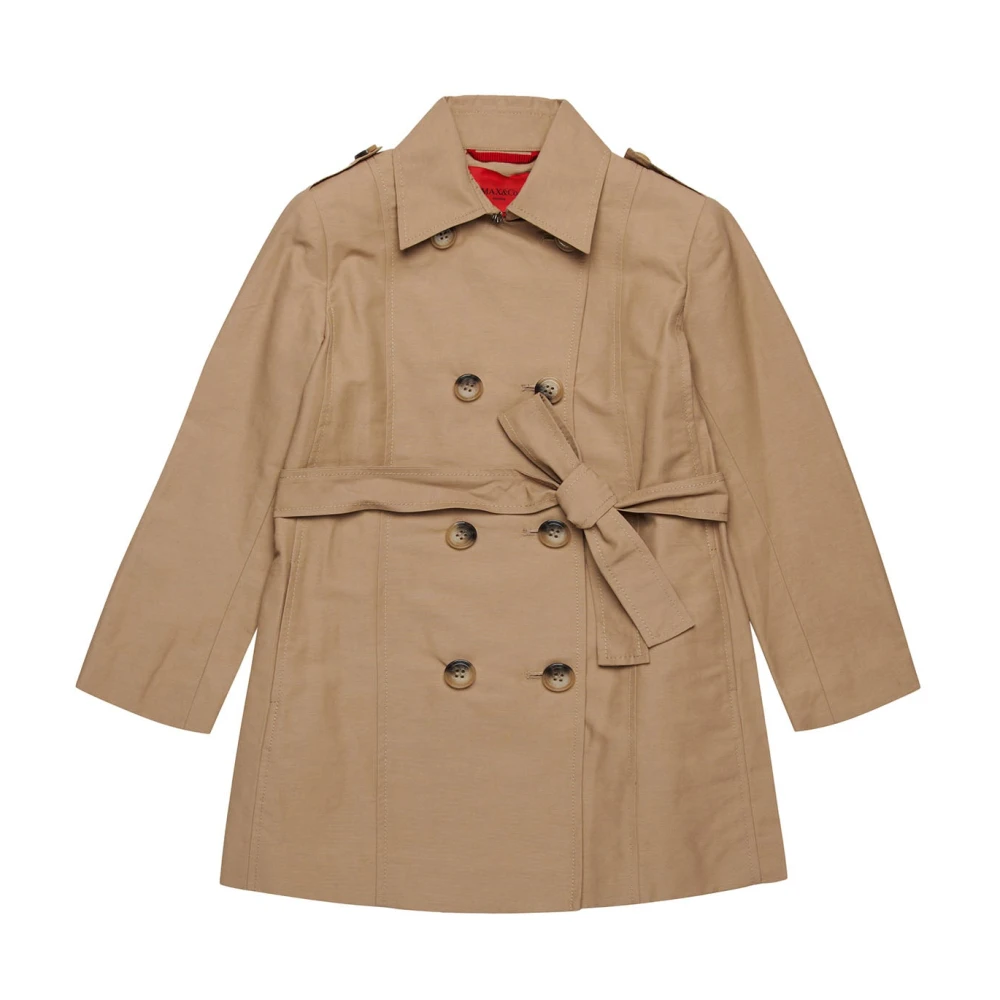 Max & Co Beige Light Jackets, Female, 10 Y, Trench