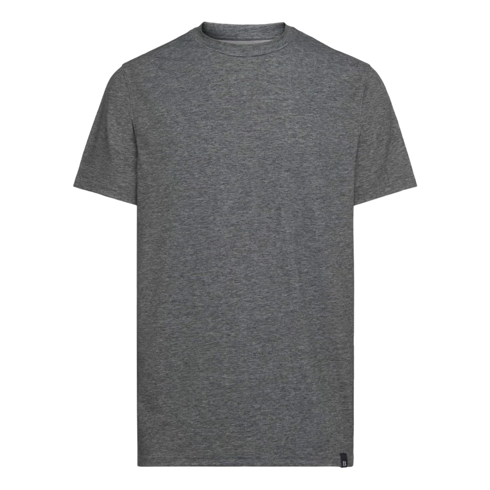 Boggi Milano Ss Nylon Tencel Katoenen Stretch T-shirt Green Heren