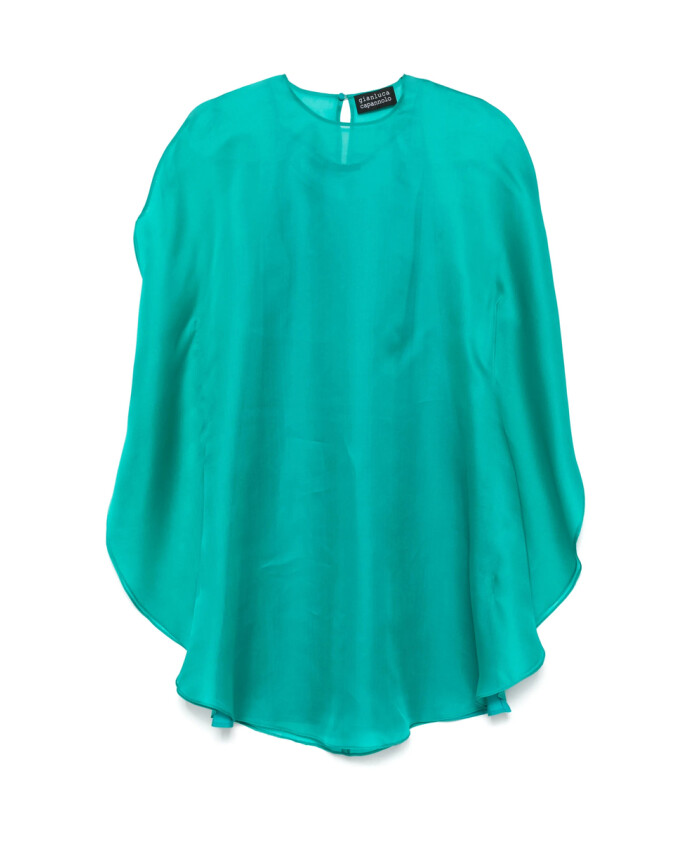 robe-vert-jade-a-manches-drapees