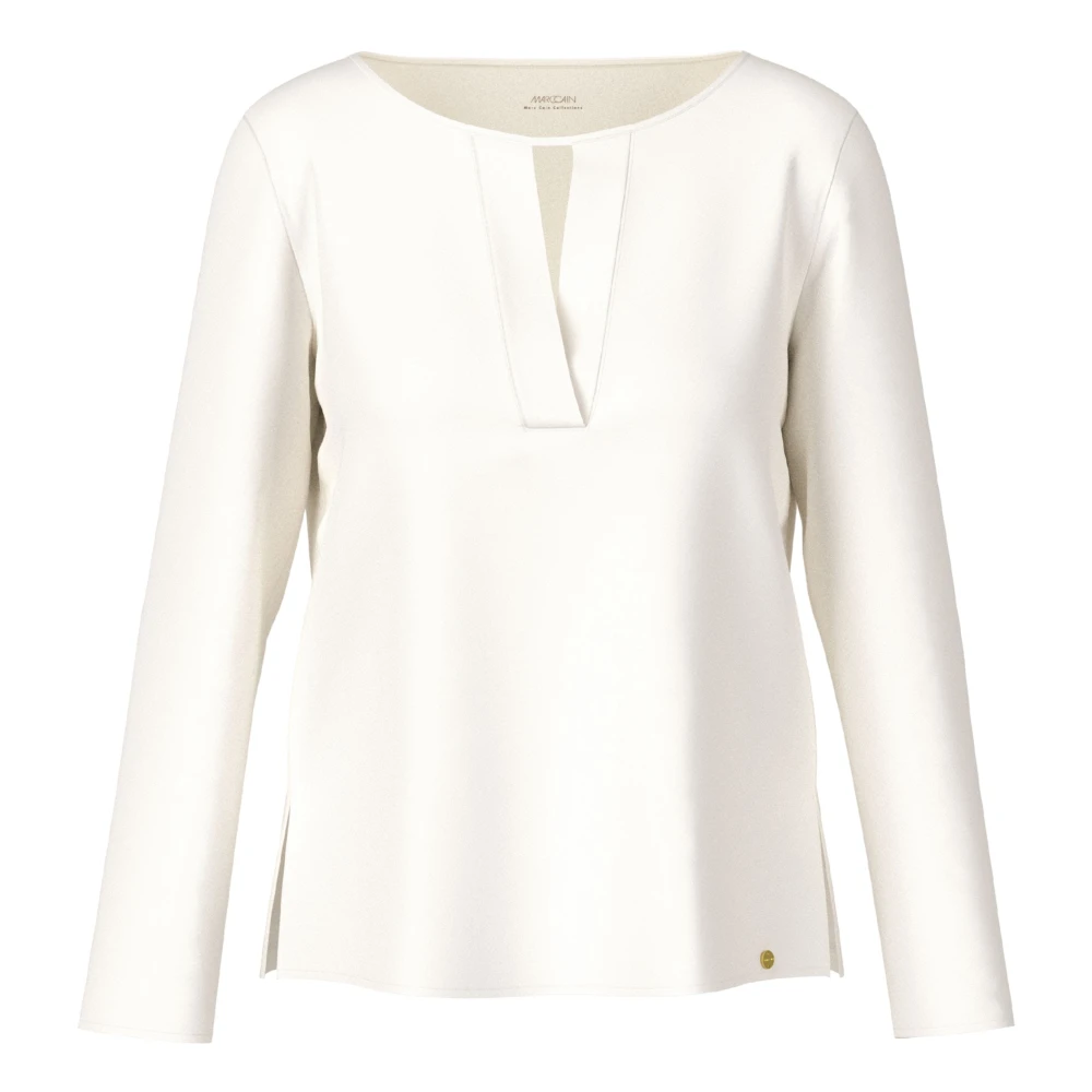 Marc Cain Women's White Silk Blouse - Blouses - M - Blouses & Shirts