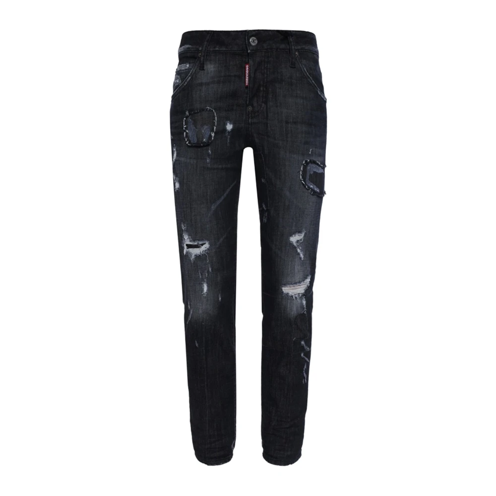 Dsquared2 Stijlvolle Straight Jeans voor Vrouwen Black Dames