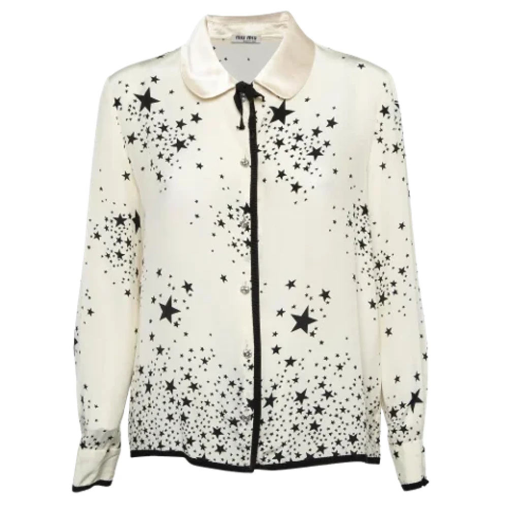 Miu Pre-owned Silk tops White Dames