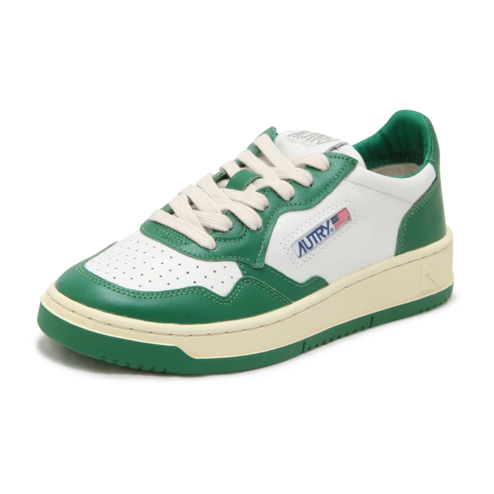 Autry Women's Green Sneakers, 4 Uk, Medalist Low