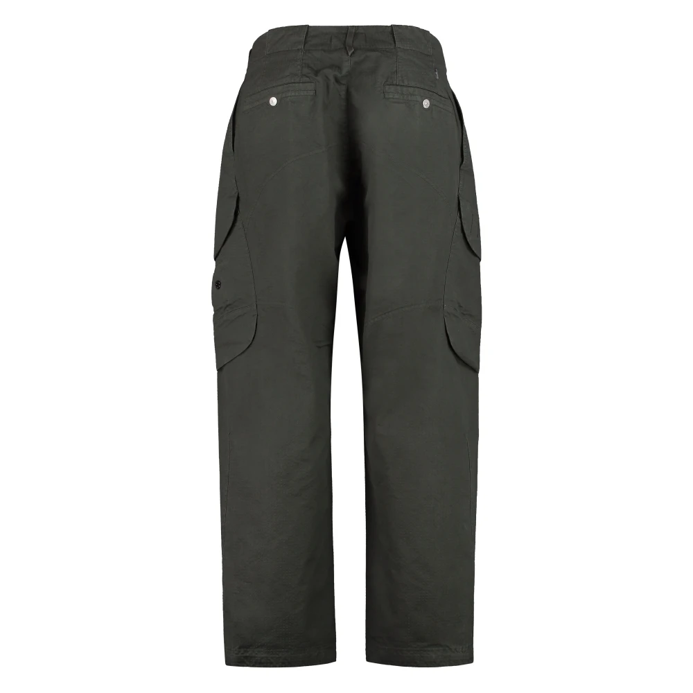 Stone Island Katoenen broek met meerdere zakken Green Heren