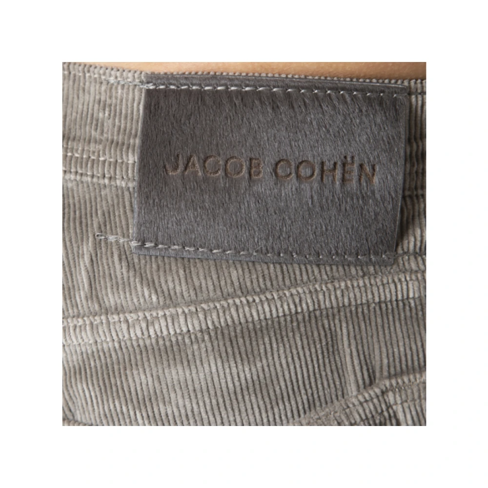 Jacob Cohën Slim Fit Corduroy Jeans in Taupe Grijs Gray Heren