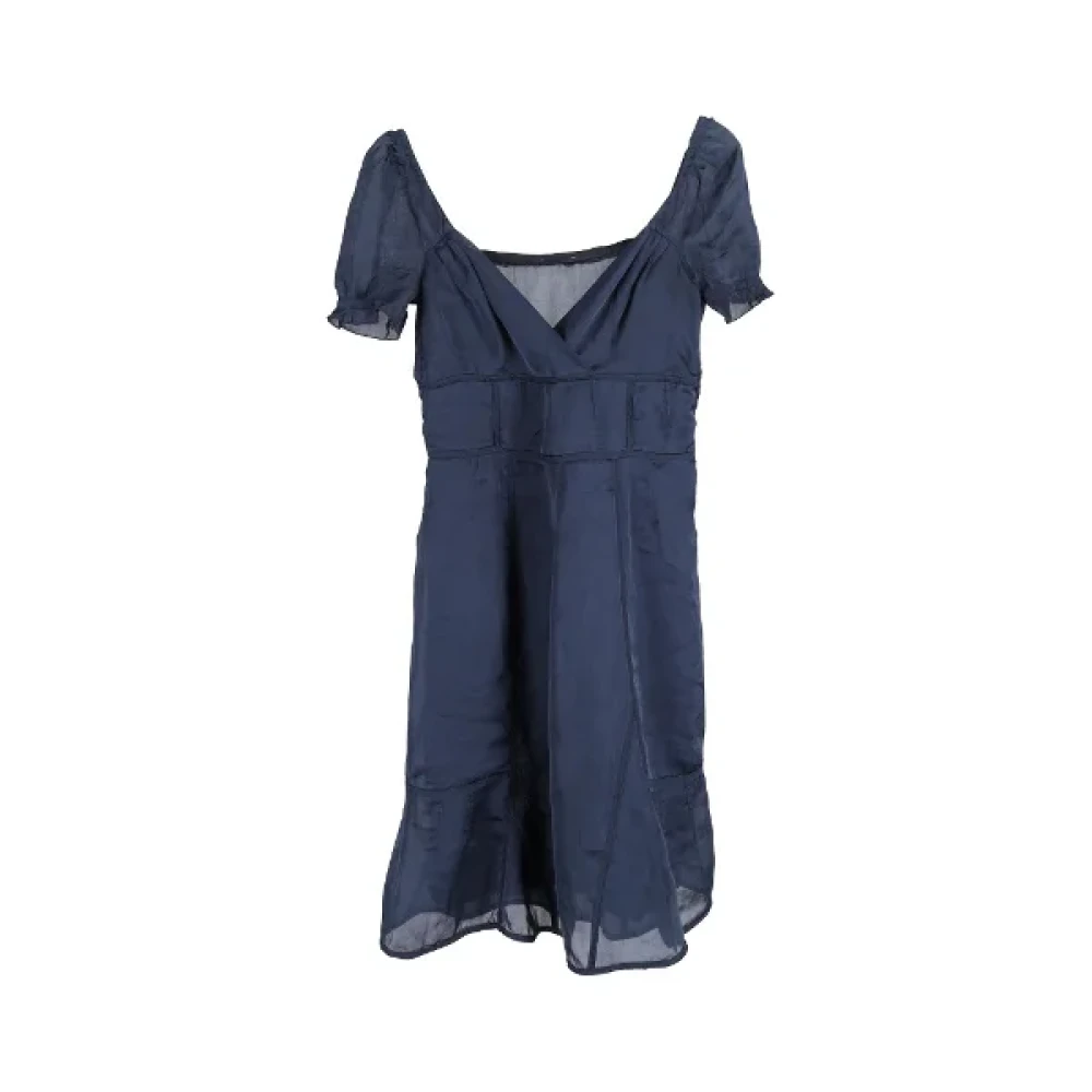 Miu Pre-owned Silk dresses Blue Dames