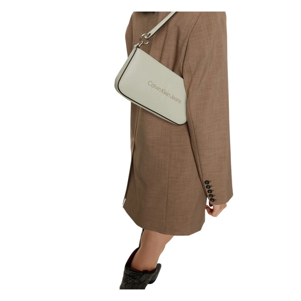 Calvin Klein Jeans Witte Polyurethaan Dames Handtas Lente Zomer Collectie White Dames