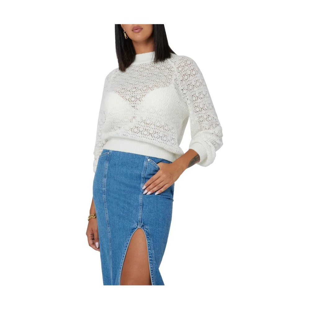 Guess Ivoor Trui met Strass Detail White Dames