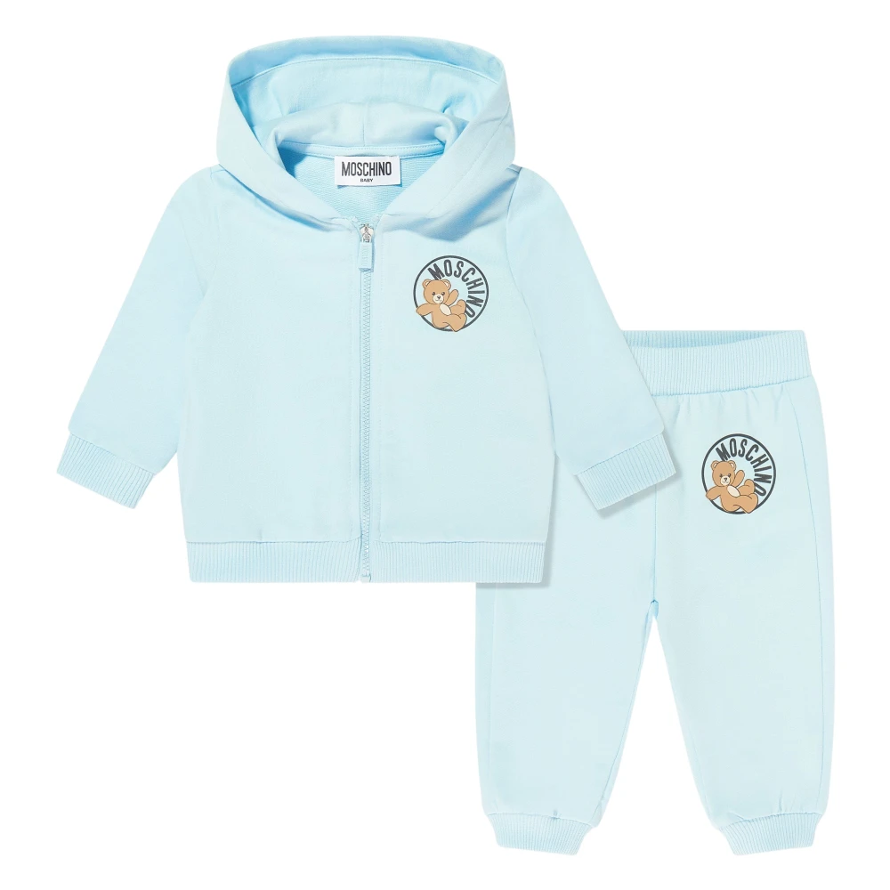 Moschino Boys Blue Kids Sport Sets, 3 Y, Teddy Bear Logo Tracksuit