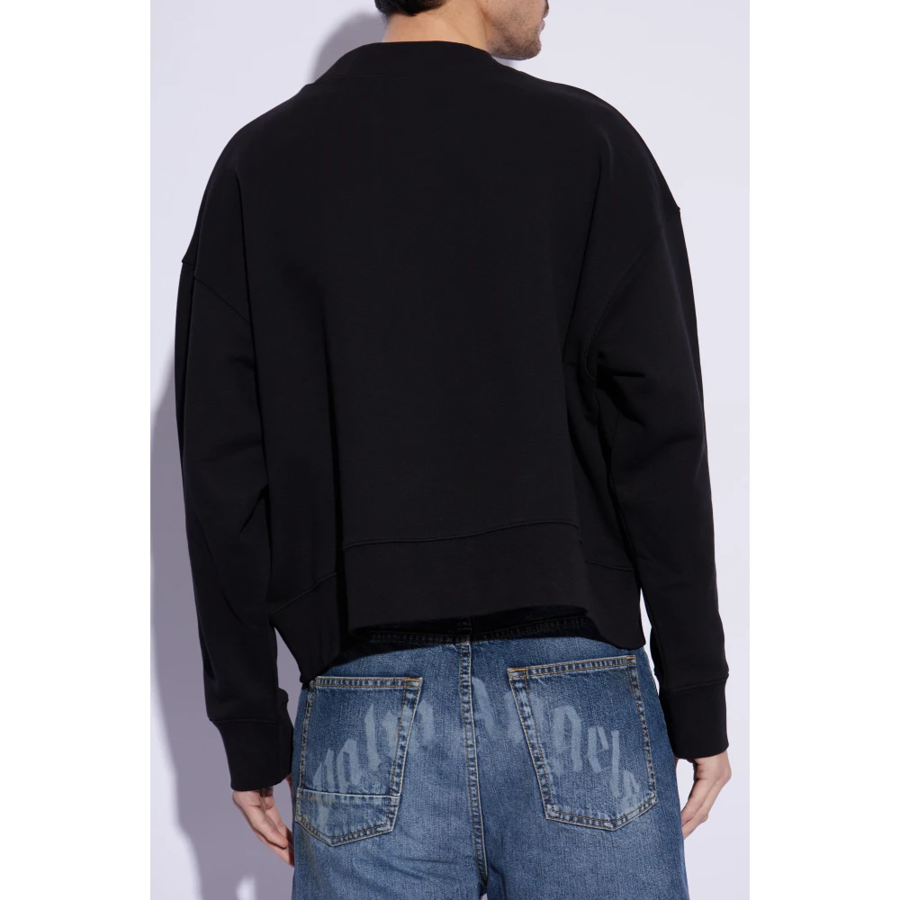 Palm Angels Sweatshirt met bedrukt logo Black Heren