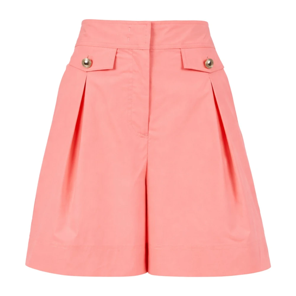 Twinset Pink Casual Shorts, Female, S, High-Waist Structured Shorts
