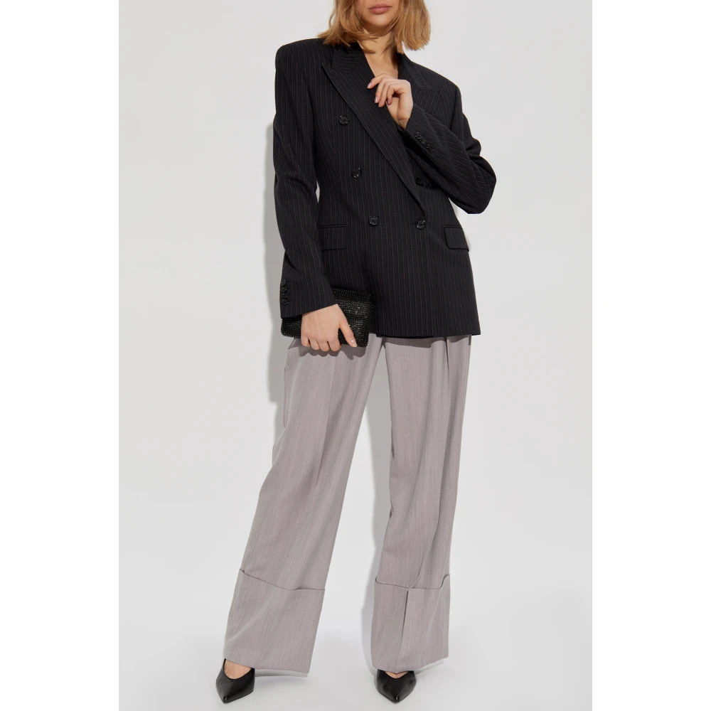 Victoria Beckham Broek met wijde pijpen Purple Dames
