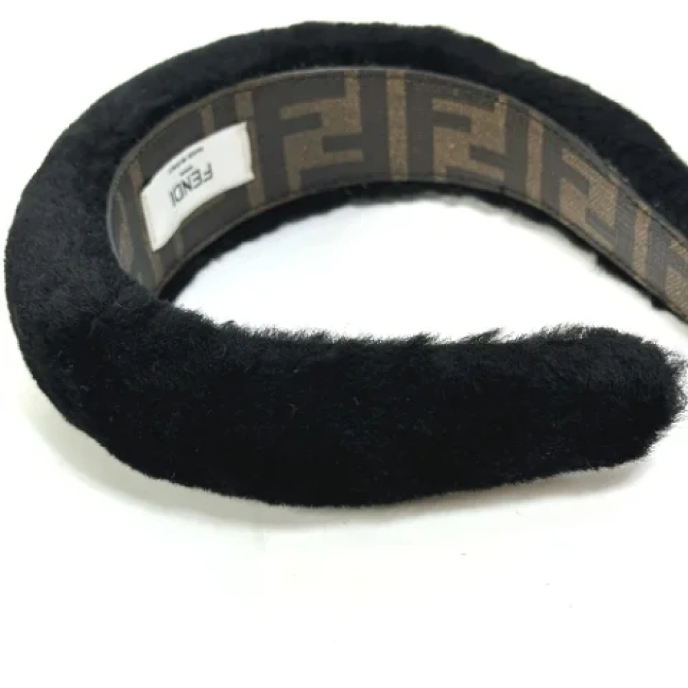 Fendi Vintage Pre-owned Fabric hair-accessories Black Dames