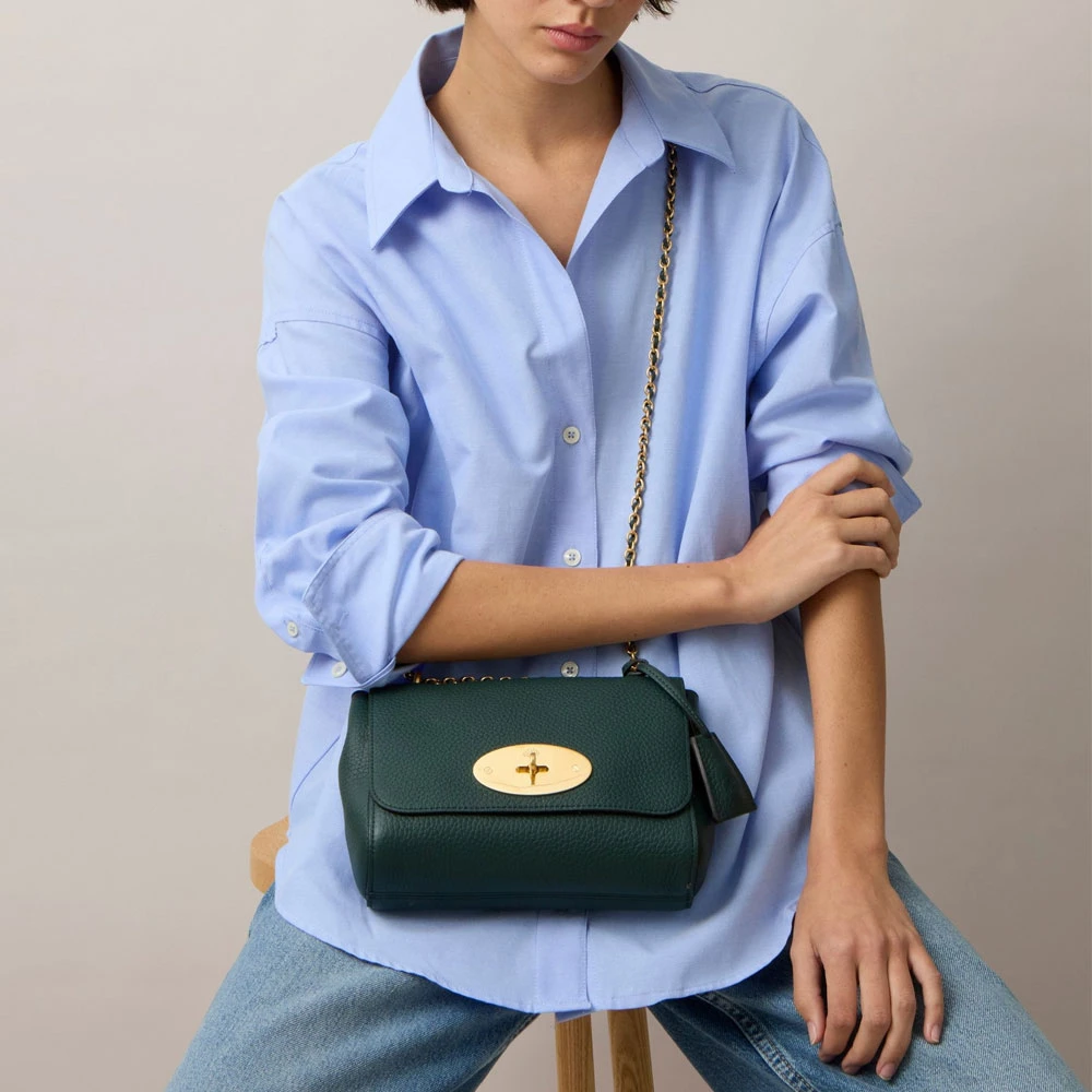 Mulberry Elegante Lily Groene Leren Tas Green Dames