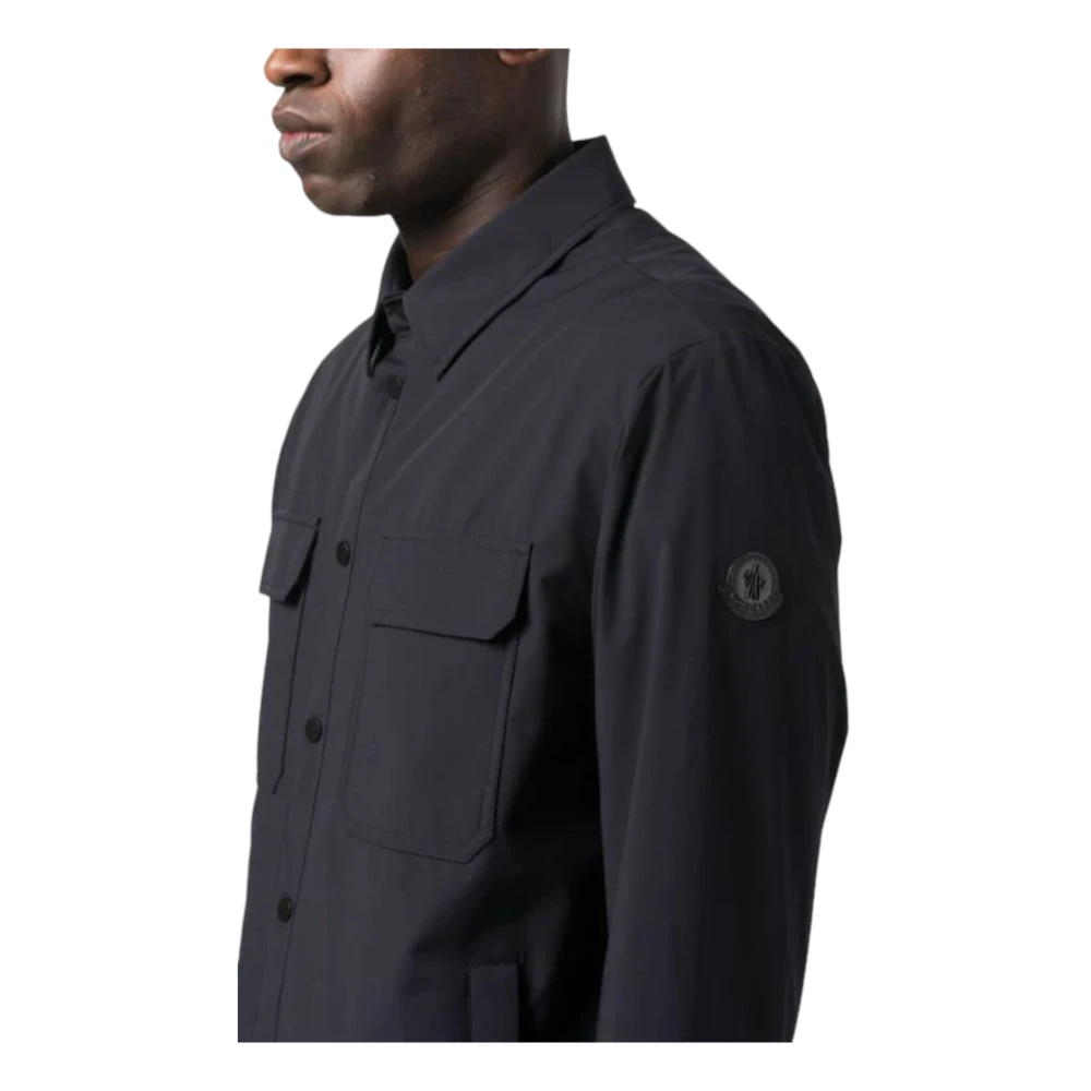 Moncler Casual Shirts Blue Heren