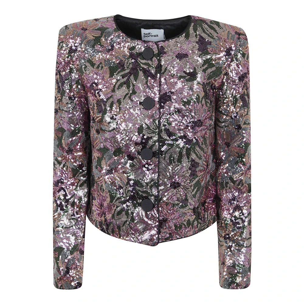 Self Portrait Vrouw Multicolor Floral Sequin Jacket