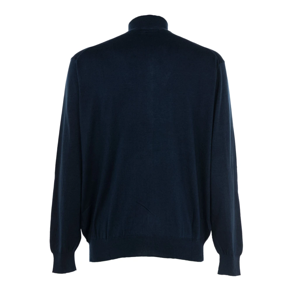 Cashmere Company Heren Katoenen Trui Blauwe Outlet Prijs Blue Heren